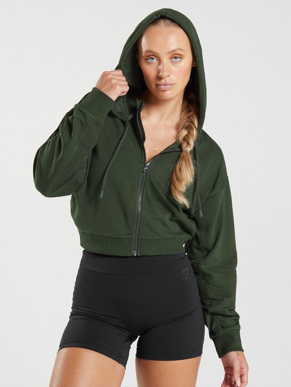 Gym Shark GS Power Crop Zip Hoodie Size M
